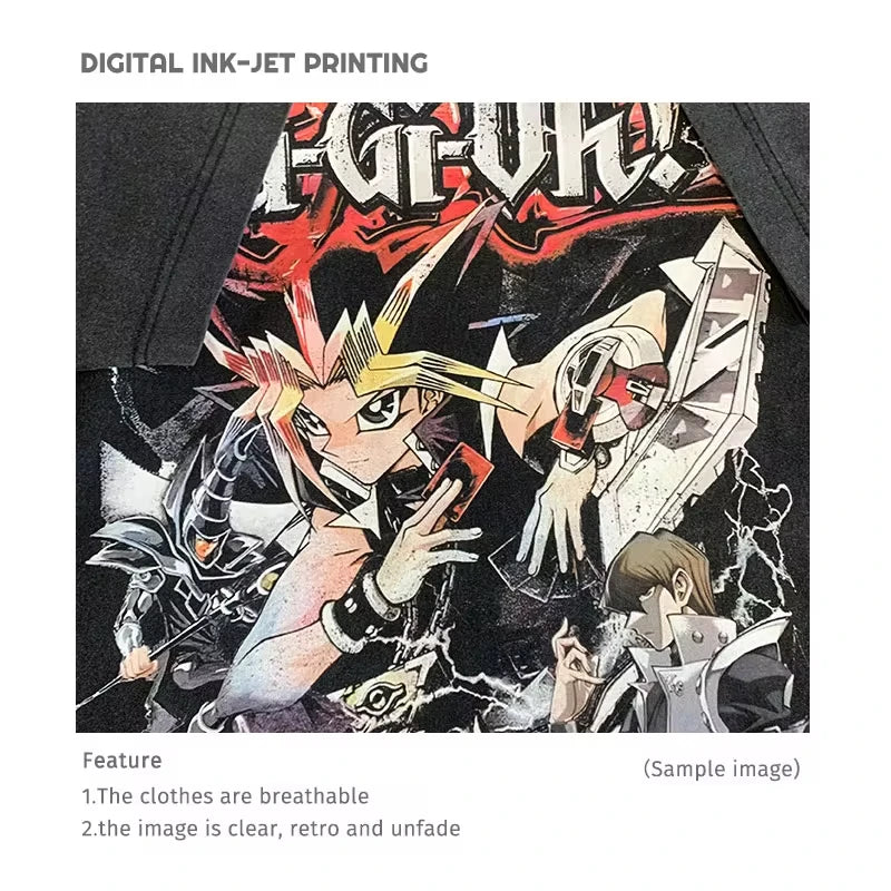 Anime Yu Gi Oh Hoodie Men Oversize Yugioh Hooded Sweatshirts Streetwear Pullover Hip Hop Retro Manga Yugi Muto Seto Kaiba Hoodie
