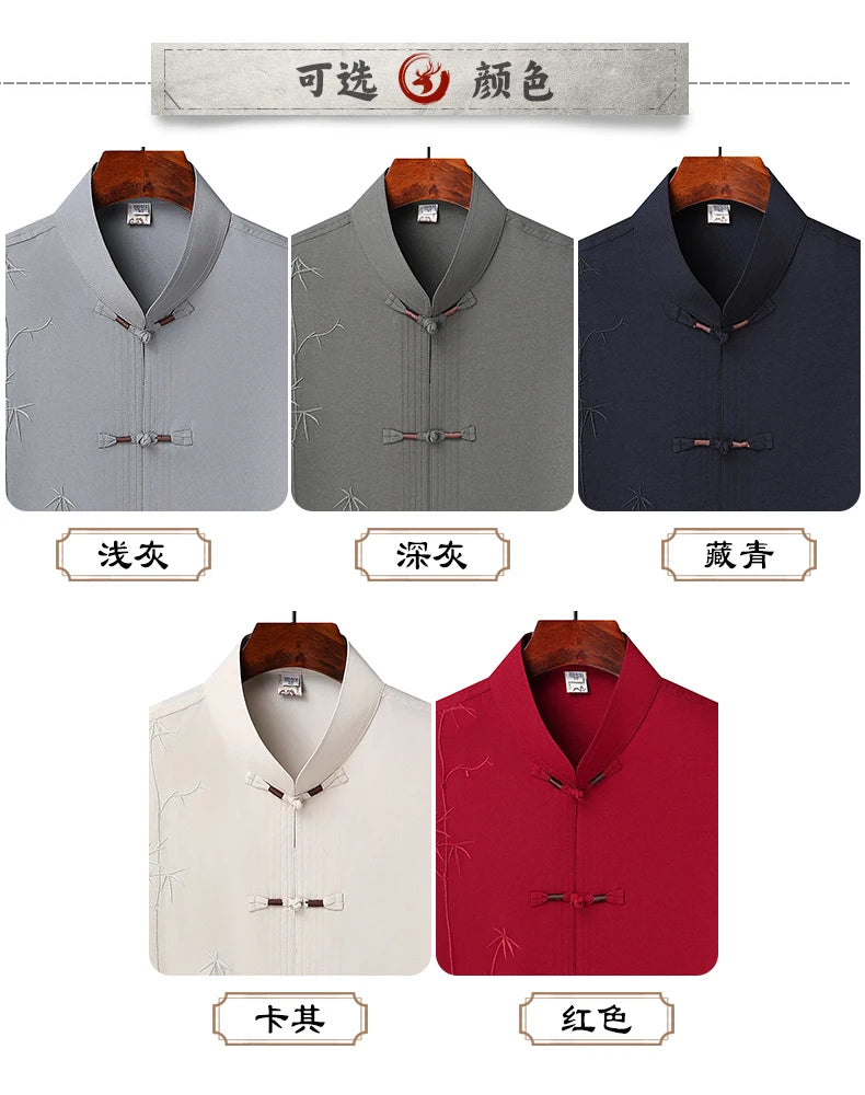 Men's sets (Shirt + trousers) 2025 summer new style men fashion shirt short sleeve shirt High quality shirts male Two Piece