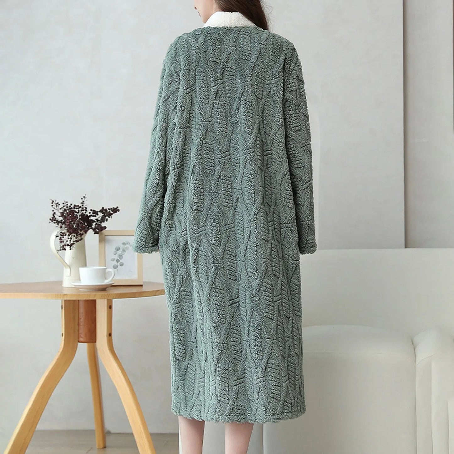 Winter Robes Cloud Velvet Couple'S Home Clothes Zipper Lazy Home Clothes Tv Blanket Pajamas Polyester Pajamas Wear Outside