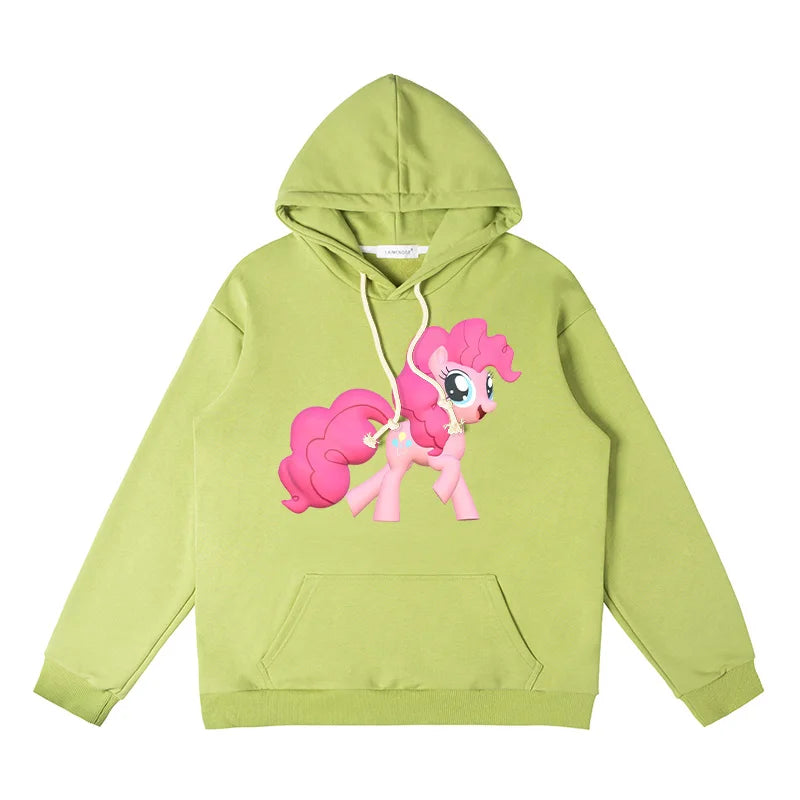 Hooded Sweater My Little Pony Clothes Casual Pinkamena Diane Pie Loose 2024 Comfortable Anime Hoodie Multi-color Cartoon