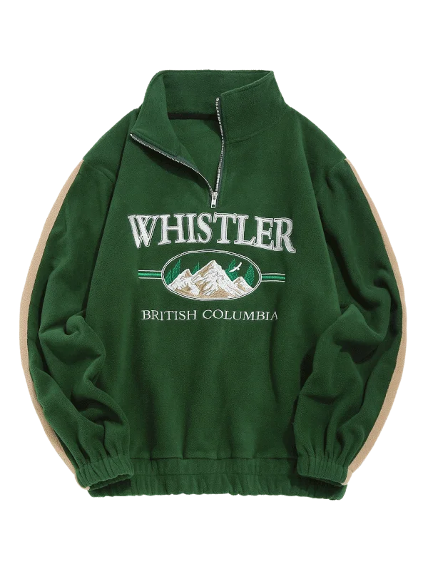 Hoodie For Men Fall Winter Fleece Vintage Streetwear Warm Sweats Sweatshirts Letter Embroidery Turtleneck Hoodies Pullover