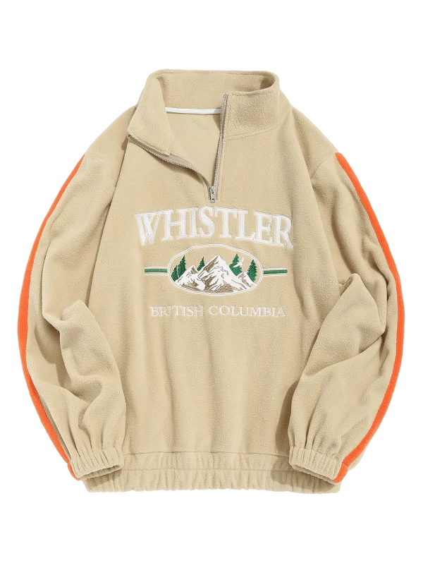 Hoodie For Men Fall Winter Fleece Vintage Streetwear Warm Sweats Sweatshirts Letter Embroidery Turtleneck Hoodies Pullover