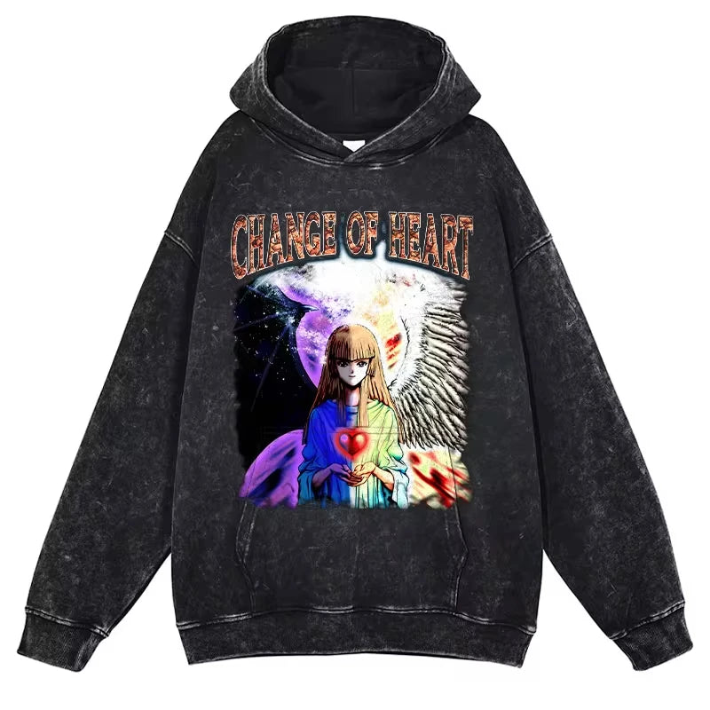 Anime Yu Gi Oh Hoodie Men Oversize Yugioh Hooded Sweatshirts Streetwear Pullover Hip Hop Retro Manga Yugi Muto Seto Kaiba Hoodie