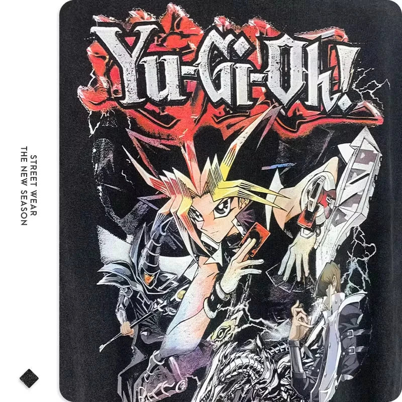 Anime Yu Gi Oh Hoodie Men Oversize Yugioh Hooded Sweatshirts Streetwear Pullover Hip Hop Retro Manga Yugi Muto Seto Kaiba Hoodie