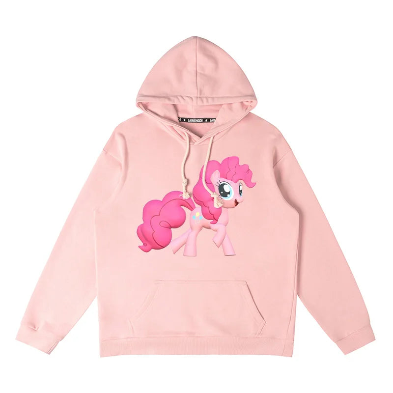 Hooded Sweater My Little Pony Clothes Casual Pinkamena Diane Pie Loose 2024 Comfortable Anime Hoodie Multi-color Cartoon