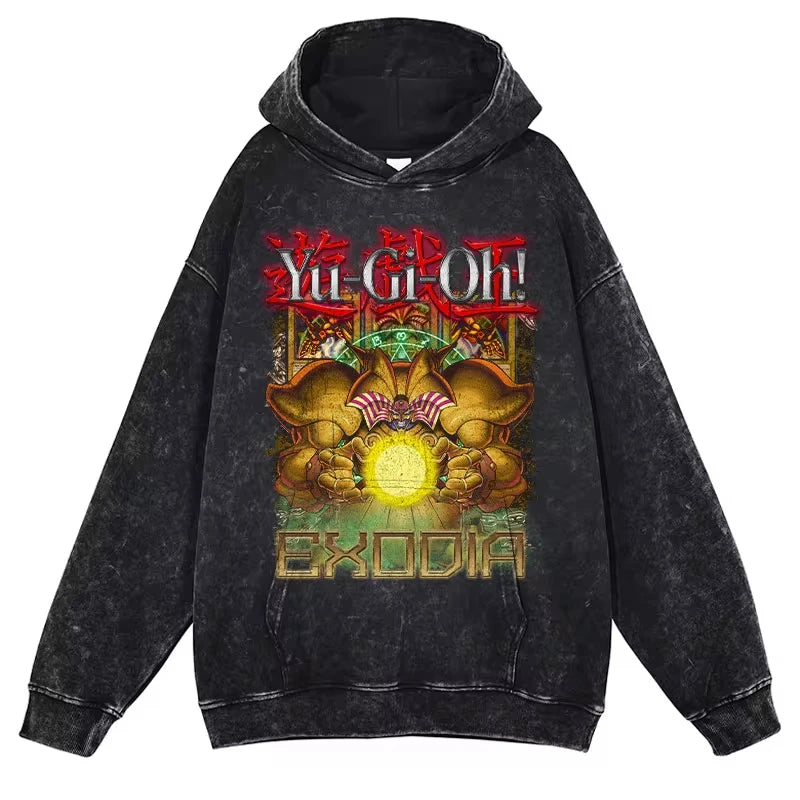 Anime Yu Gi Oh Hoodie Men Oversize Yugioh Hooded Sweatshirts Streetwear Pullover Hip Hop Retro Manga Yugi Muto Seto Kaiba Hoodie