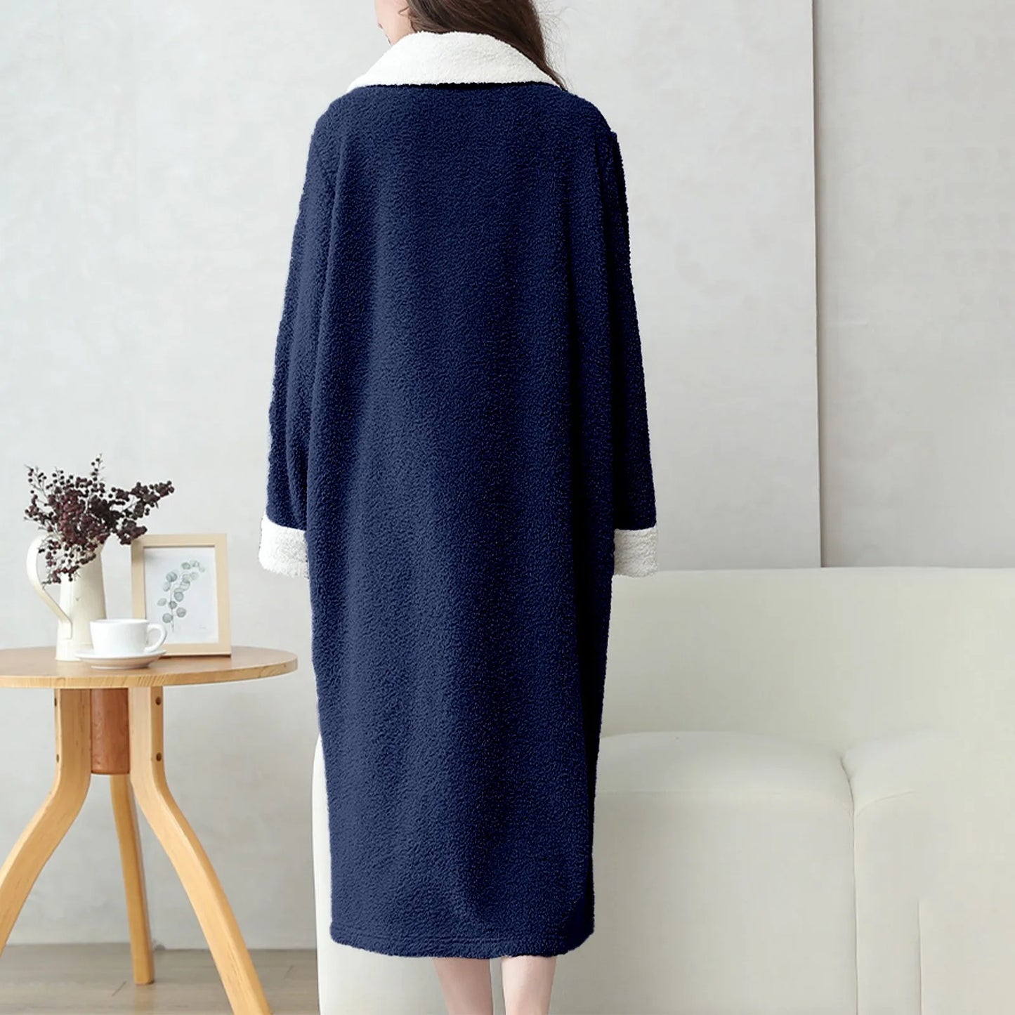 Winter Robes Cloud Velvet Couple'S Home Clothes Zipper Lazy Home Clothes Tv Blanket Pajamas Polyester Pajamas Wear Outside