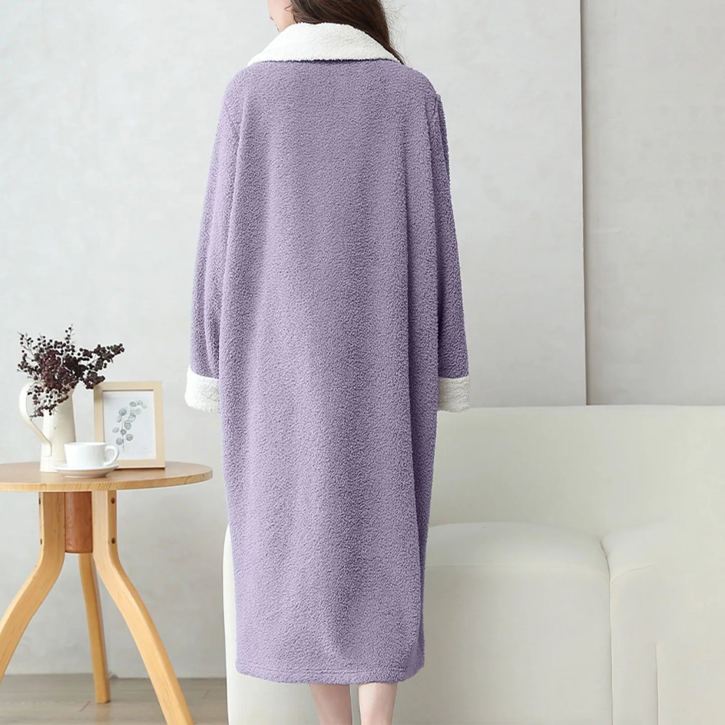 Winter Robes Cloud Velvet Couple'S Home Clothes Zipper Lazy Home Clothes Tv Blanket Pajamas Polyester Pajamas Wear Outside